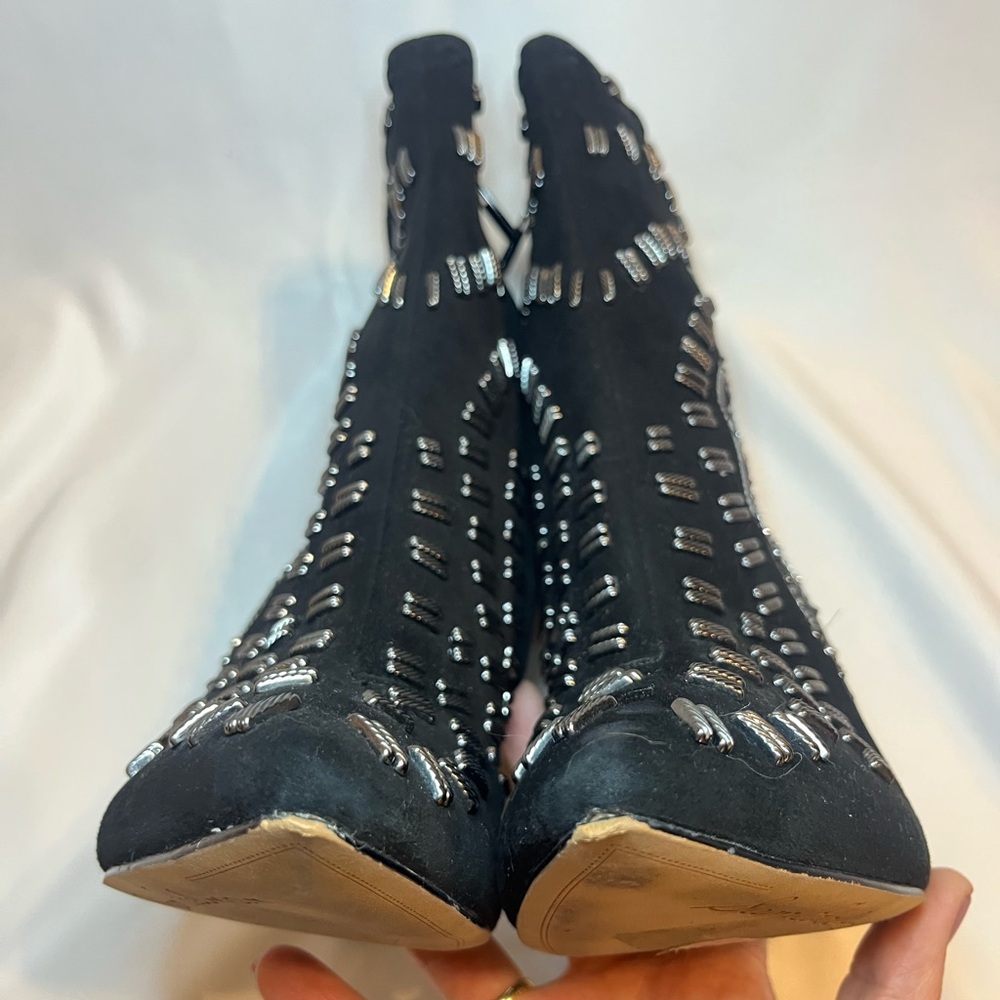 Sam Edelman Black Beaded Women's Melina Ankle Boots 8.5 - Picture 6 of 7